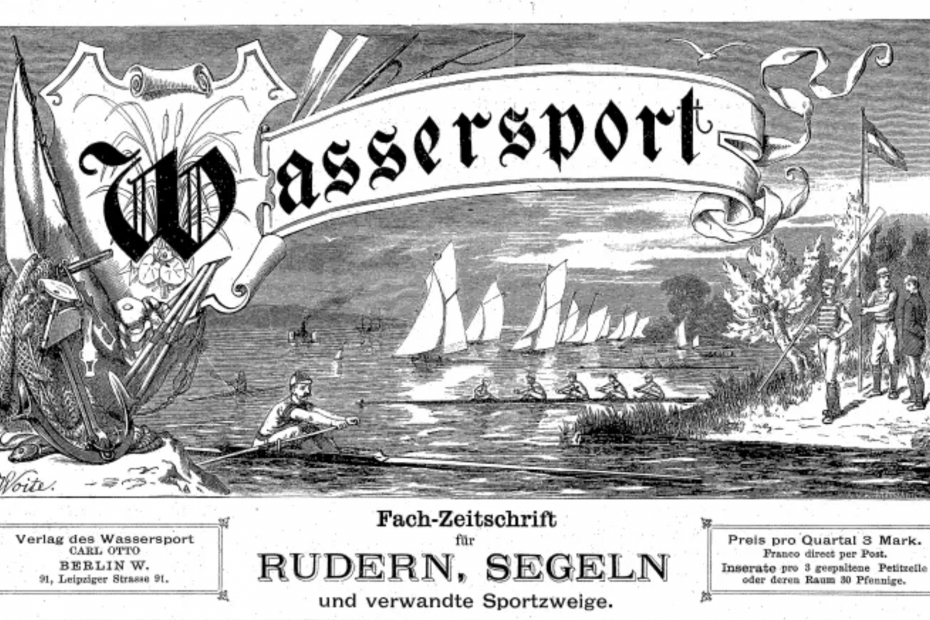 Titelblatt der Zeitschrift "Wassersport! 1883/1 (Ausschnitt)