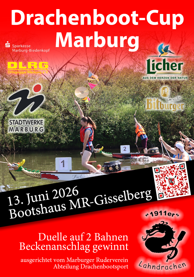 Flyer zum Drachenboot-Cup Marburg am 13. Juni 2026
